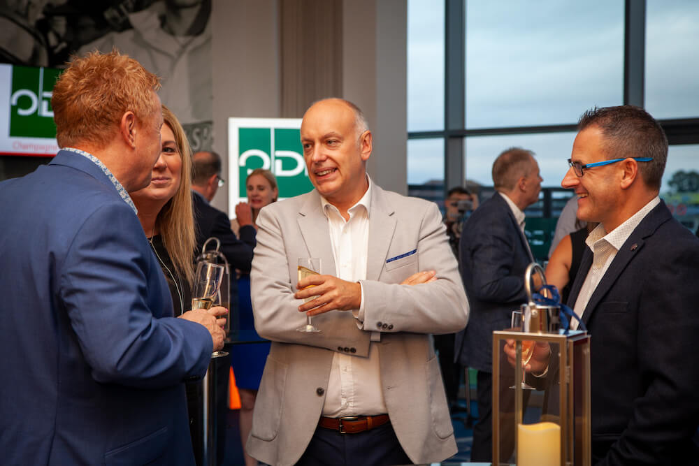 andrew scott networking at the glazing summit